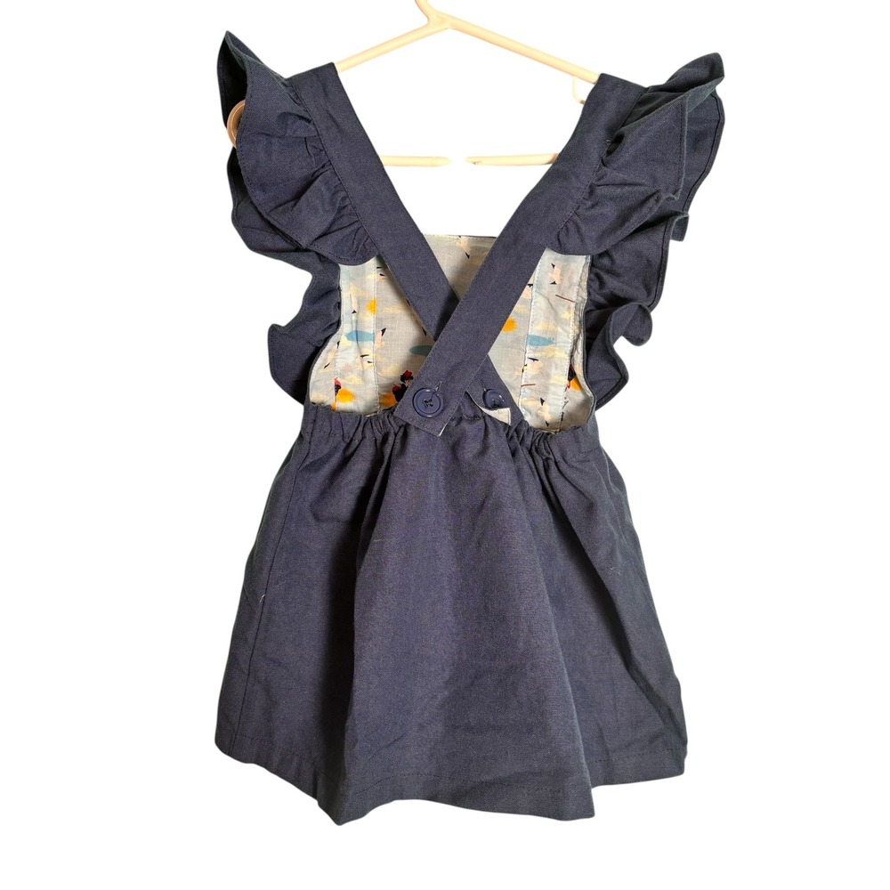 Toddler Girl's Kiki's Delivery Service Witch Dress‎ Pinafore Ruffle Blue Size 2T - Picture 3 of 7